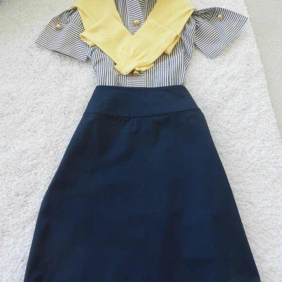 Banana Republic skirts navy Size 2, 4 /Kate Spade silk & cotton Blse Small - Picture 13 of 13